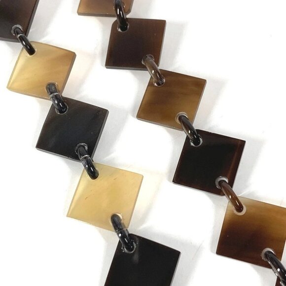 HERMES Collier Diva Buffalo Horn Logo Accessory Long Necklace Multicolore - Picture 10 of 12